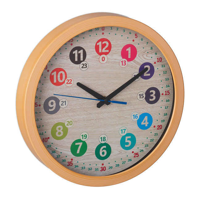 Kids' Wall Clock with Large Colorful Numbers