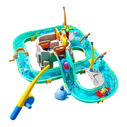 Kids' Water Play Track with Boats & Fishing Accessories