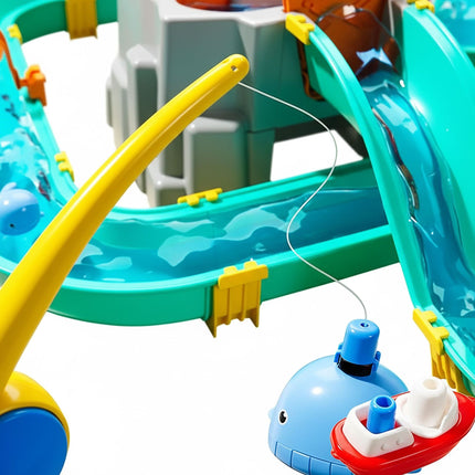 Kids' Water Play Track with Boats & Fishing Accessories