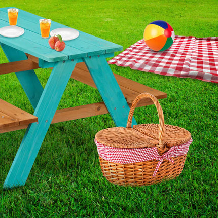 Kids Wooden Picnic Table with Benches – Pine Wood