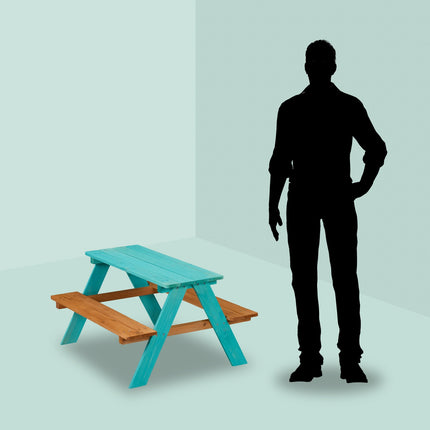 Kids Wooden Picnic Table with Benches – Pine Wood