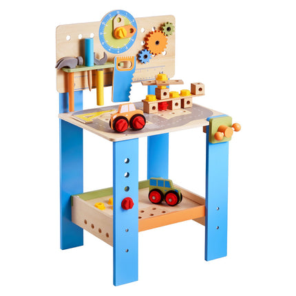 Kids Wooden Workbench Toy Set, 62-Piece, Age 3+