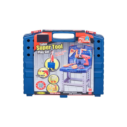 Kids Workbench Set, 56 Pieces, Electric Drill, Age 3+