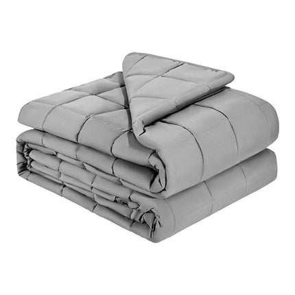 King Size Weighted Blanket 20 lb, Cooling Glass Beads, Gray