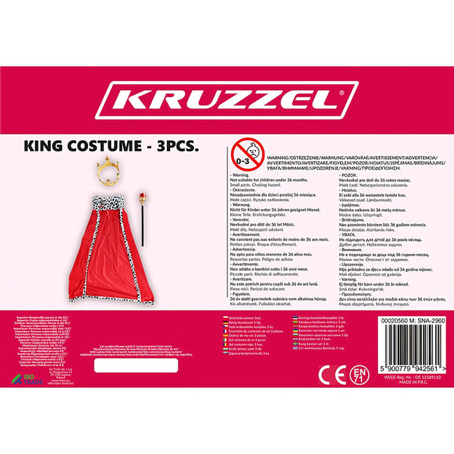 King costume set 3 pcs. Kruzzel 20560