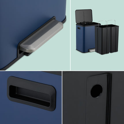 Kitchen Bin, Dual Compartment, 15L Capacity