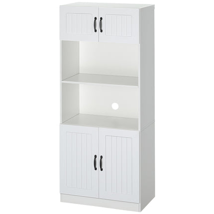 High kitchen buffet cabinet, adjustable shelves, microwave