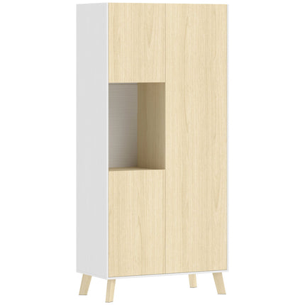 Kitchen Cabinet with Adjustable Shelves, 170 cm, Natural Wood