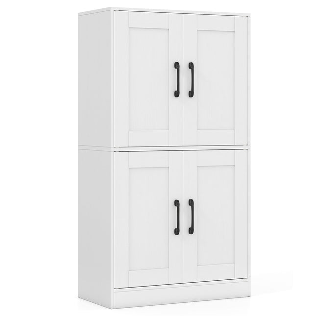 Kitchen Cabinet with Adjustable Shelves – White, 4 Doors
