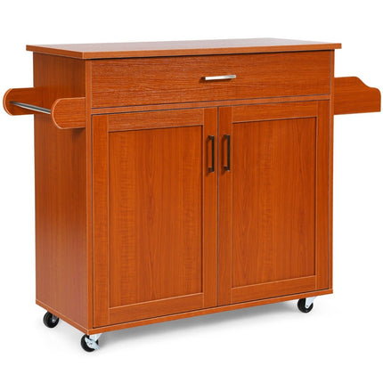 Kitchen Cart with Towel Rack and Spice Shelf, 116x40x85 cm