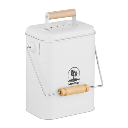 Kitchen Compost Bin, 3.5L Odour-Proof with Filters