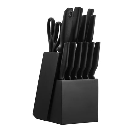 Kitchen Knife Set, 15-Piece with Block and Sharpener