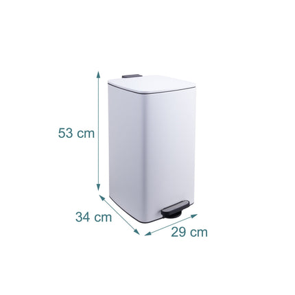 Kitchen Pedal Bin, 30L, Soft-Close Lid