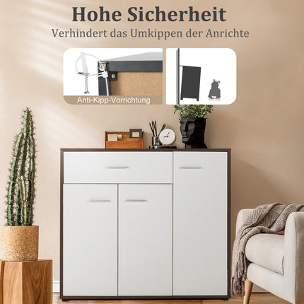 Kitchen Sideboard with Drawer, Adjustable Shelf, 88x40x80 cm