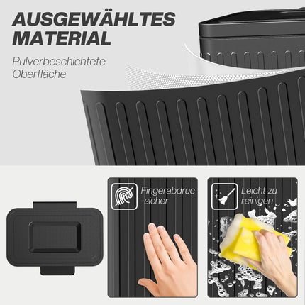 Kitchen Trash Can, 40L Dual Compartment, Pedal-Operated