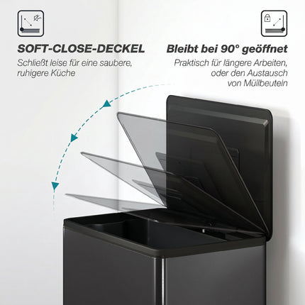 Kitchen Trash Can 45L – Soft-Close Lid, Removable Inner Bin