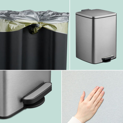 Kitchen Waste Bin 20L with Soft-Close Lid