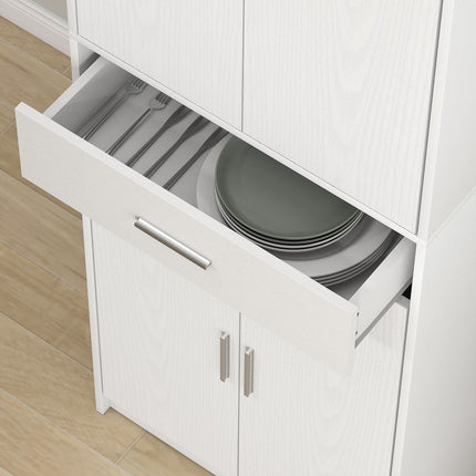 Kitchen cabinet, 3-level adjustable shelves, chipboard, MDF, plenty of storage space, white