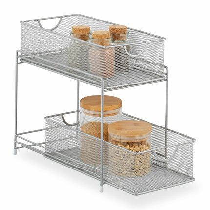 Kitchen organization with 2 pull-out baskets