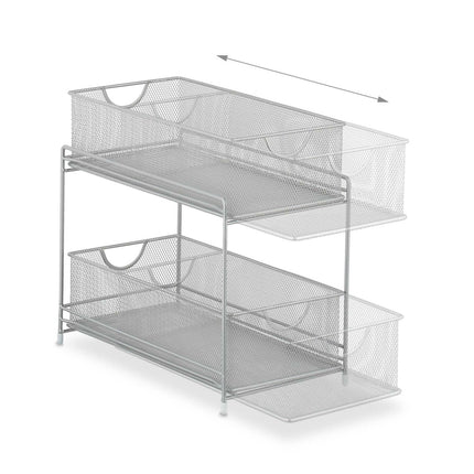Kitchen organization with 2 pull-out baskets