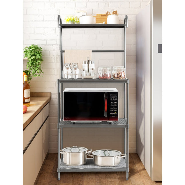 Kitchen shelf 4 shelves adjustable microwave holder household shelf standing shelf