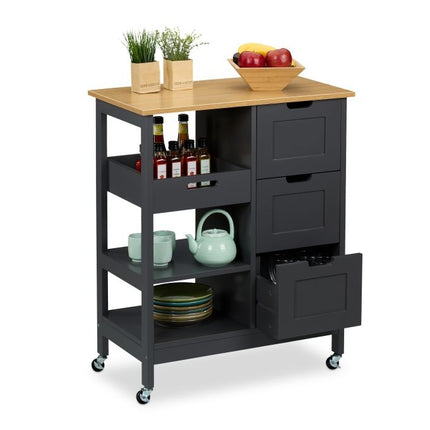 Kitchen trolley with work surface