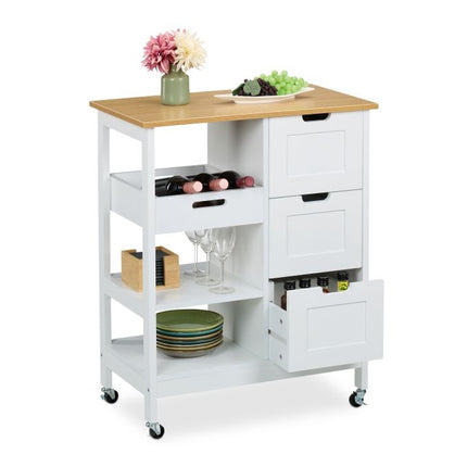 Kitchen trolley with work surface
