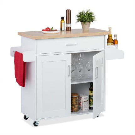 Kitchen trolley with worktop
