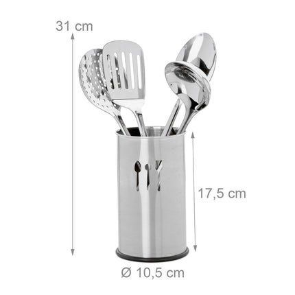 Kitchen utensils in stainless steel