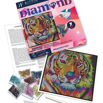 Kitfix Diy Set Diamond Art Tiger