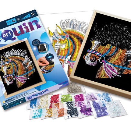 Kitfix Diy Set Sequin Art Blue Premium Horse