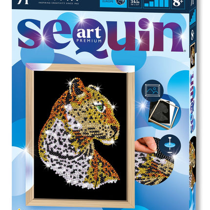 Kitfix Diy Set Sequin Art Blue Premium Leopard