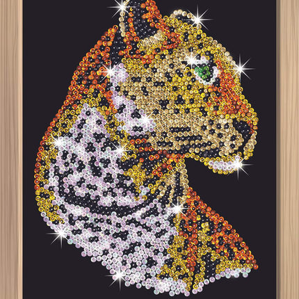Kitfix Diy Set Sequin Art Blue Premium Leopard