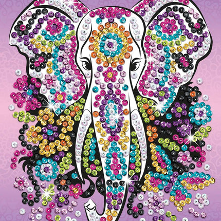 Kitfix Diy Set Sequin Art Craft Teen Elephant