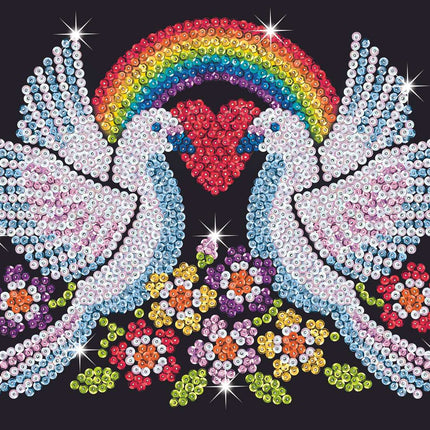 Kitfix Diy Set Sequin Art Purple Doves Of Hope