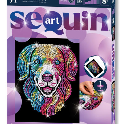 Kitfix Diy Set Sequin Art Purple Harlequin Hound