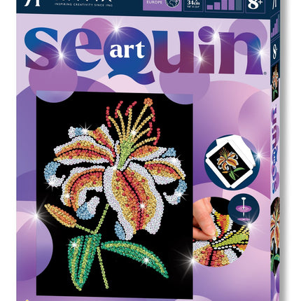 Kitfix Diy Set Sequin Art Purple Tiger Lily
