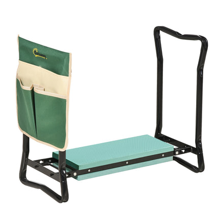 Folding garden kneeler & seat with tool bag, EVA foam