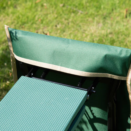 Folding garden kneeler & seat with tool bag, EVA foam