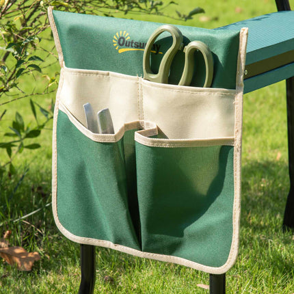 Folding garden kneeler & seat with tool bag, EVA foam