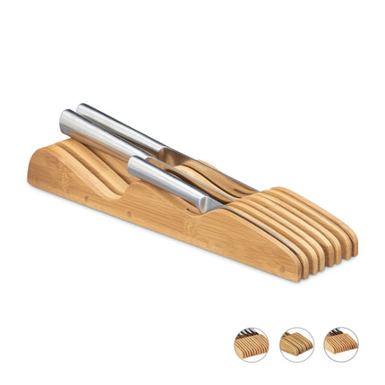 Knife block in bamboo for box