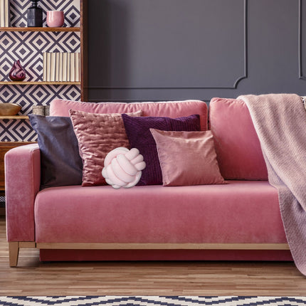 Knot cushion solid color
