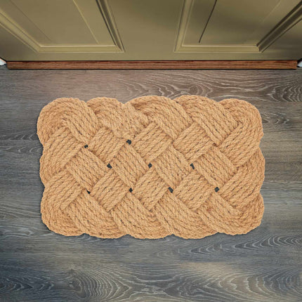 Knotted Natural Colour Coir Rug