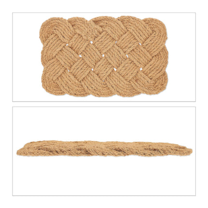 Knotted Natural Colour Coir Rug
