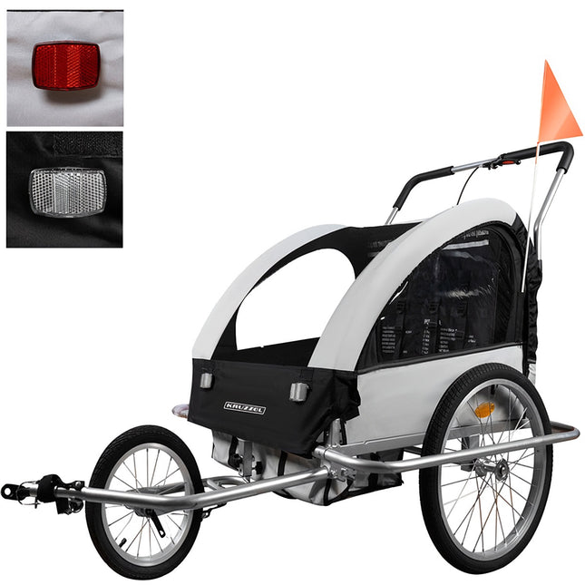 Kruzzel 25372 3in1 suspension bike trailer
