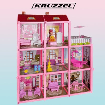 Kruzzel dollhouse 65 cm