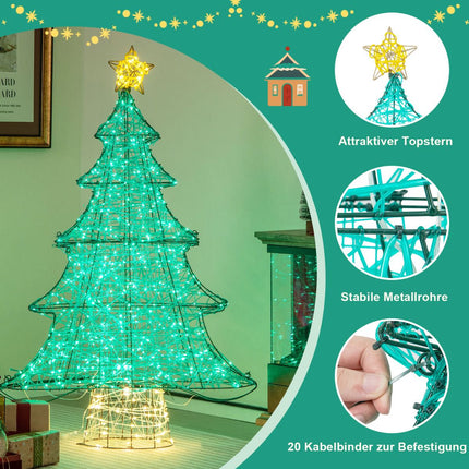 LED Artificial Christmas Tree 123cm, 520 Lights, Star