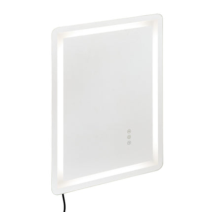 LED Bathroom Mirror 50 x 70 cm, Frontlit Backlit, Anti-Fog