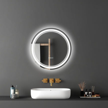 LED Bathroom Mirror 60 cm Round, Anti-Fog, Dimmable