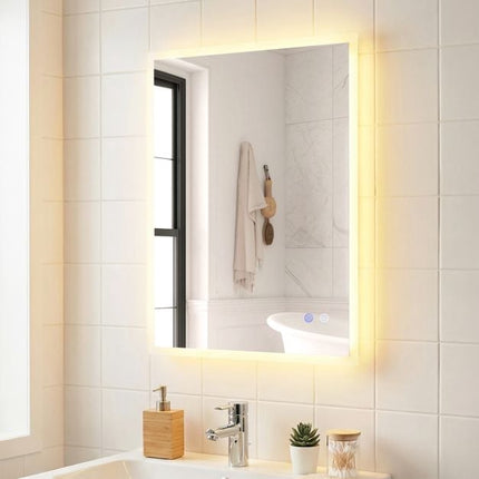 LED Bathroom Mirror 70x50cm, Anti-Fog, Dimmable